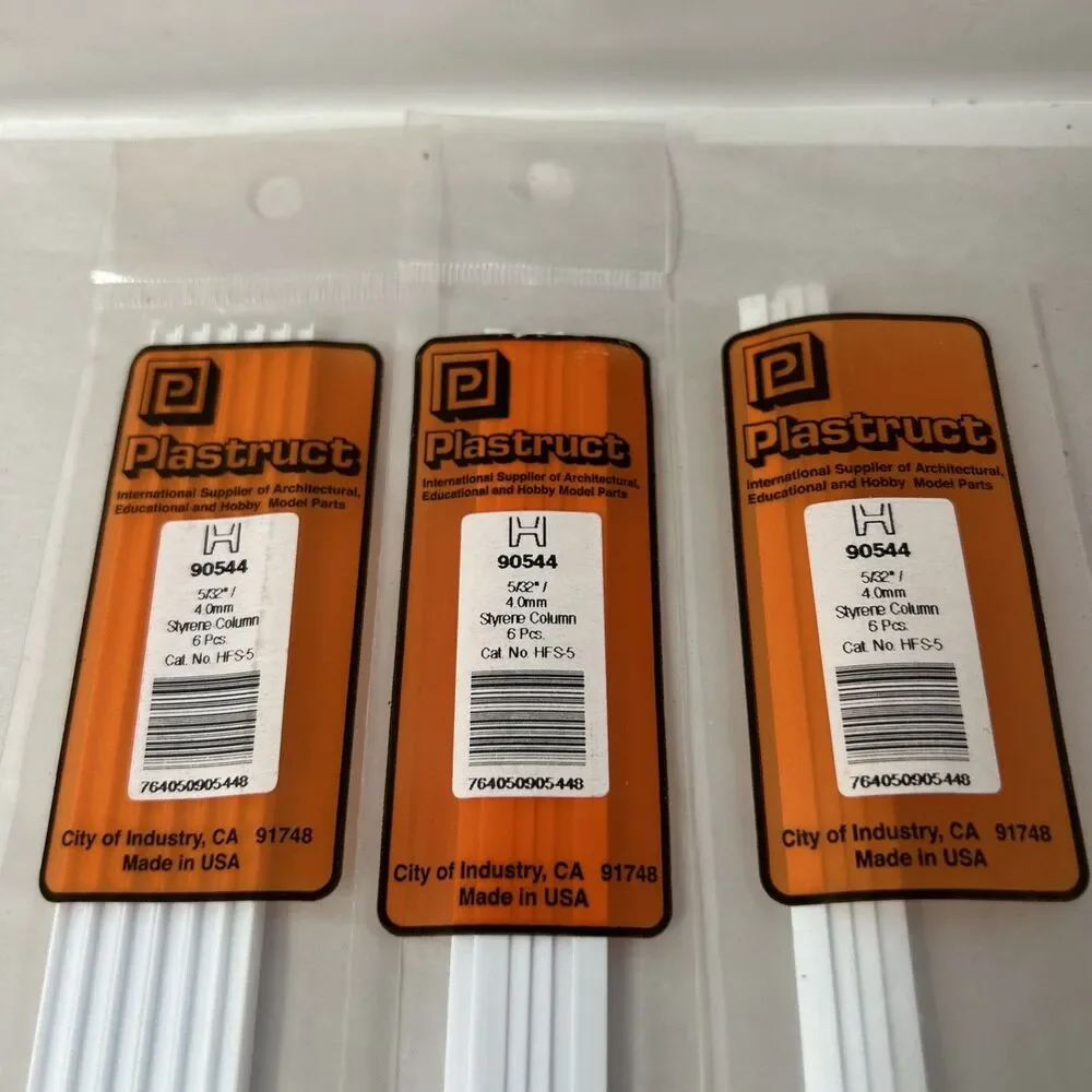 Large Lot of Train Scenry - Plastruct Sheets & Styrene Columns, Decals and More